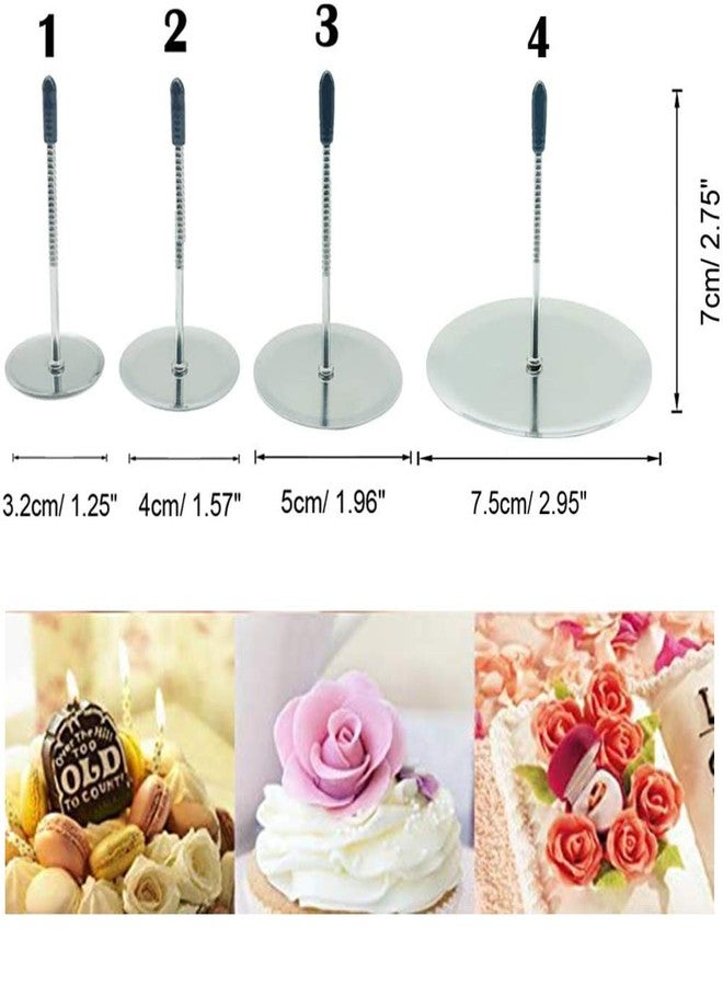 Cangfort Cake Flower Nail Lifters Set Stainless Steel Baking Tools for Icing Flowers Decoration (White) - Image 3